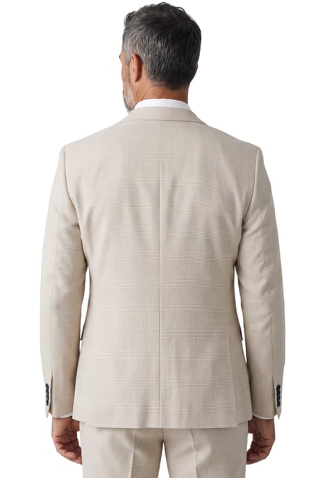 Herrenblazer in Creme mit Karomuster und taillierter Passform - Regent - Image 4