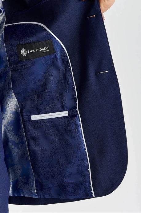 Herren-Blazer in Marineblau, tailliert, formell - Belmount - Image 5
