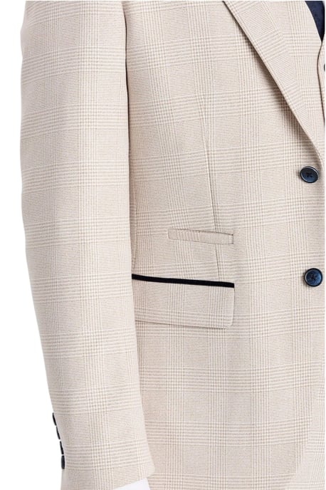 Herrenblazer in Creme mit Karomuster und taillierter Passform - Regent - Image 5