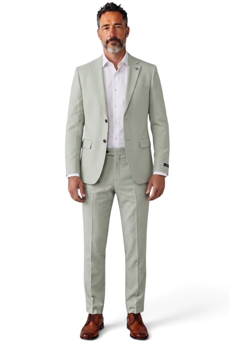 Herren-Blazer in Salbeigrün, tailliert, formell - Belmount - Image 2