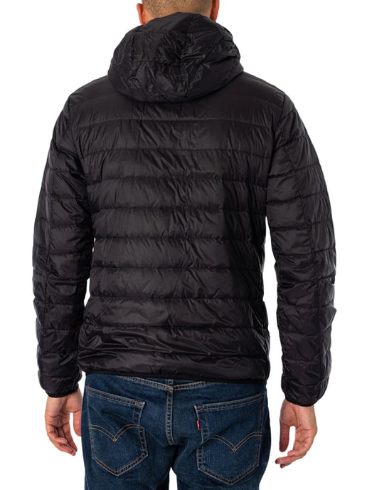 EA7 Gewebte Daunenjacke, Schwarz - Image 3