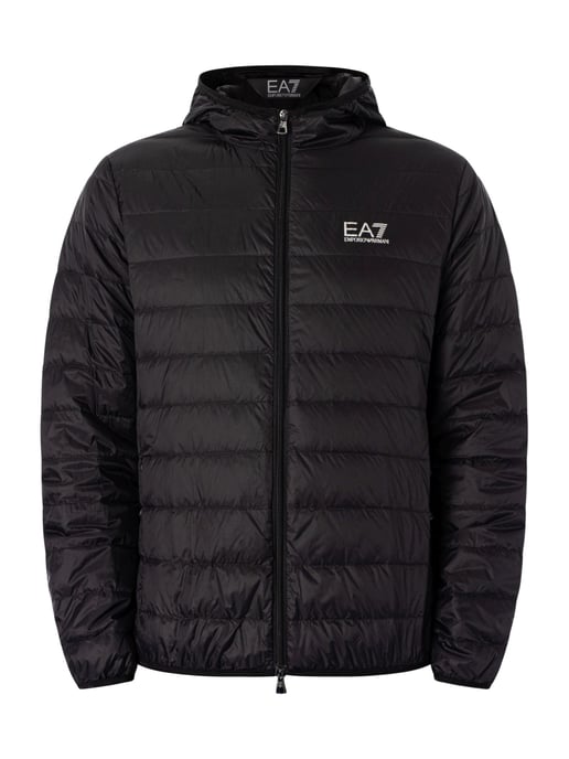 EA7 Gewebte Daunenjacke, Schwarz - Image 6