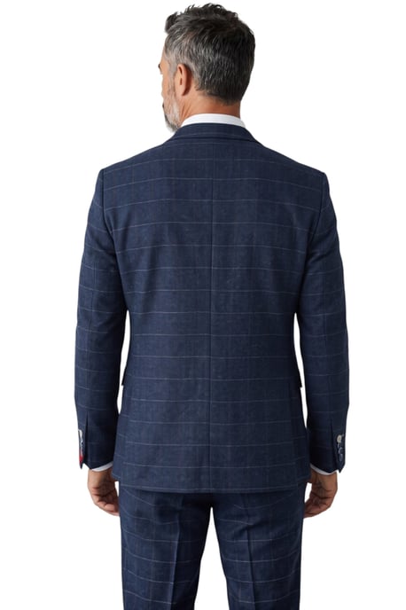 Marineblauer Tweed-Anzug für Herren, 3-teilig, Wollmischung - TP-32 - Image 6