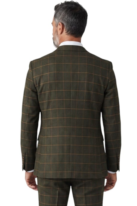 Grüner 3-teiliger Herrenanzug aus Wollmischung und Tweed - Harris - Image 6