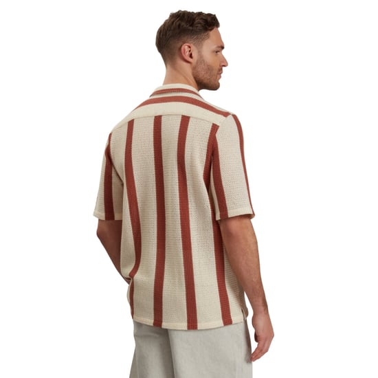 Ted Baker Niks Stripe Häkel-oversize-hemd In Taupe - Image 3