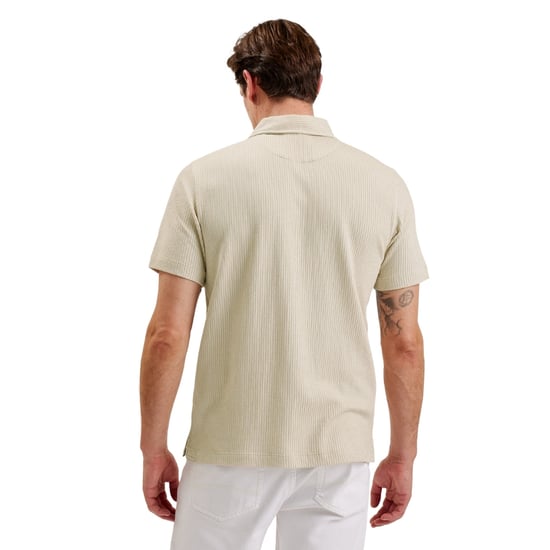 Ted Baker Elgrave Regular Strukturiertes Halbzip Beige Polohemd - Image 2