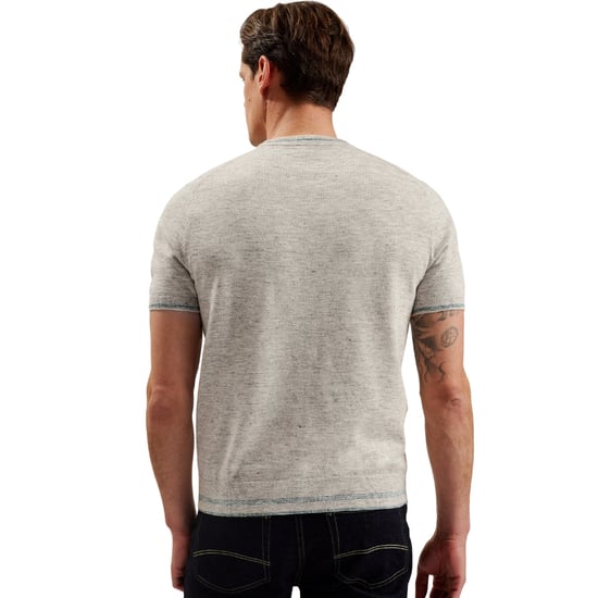 Ted Baker Eriks Regular Textured Front Natural T-shirt - Image 2