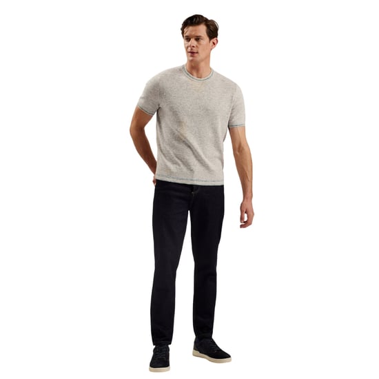 Ted Baker Eriks Regular Textured Front Natural T-shirt - Image 3