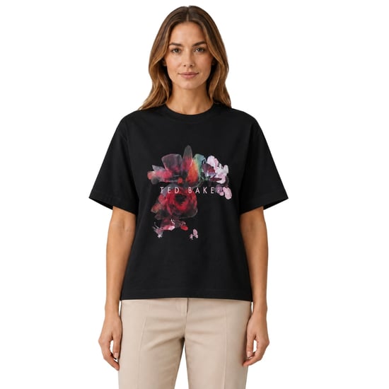 Schwarzes T-shirt Von Ted Baker: Phina Floral Bloom - Image 3