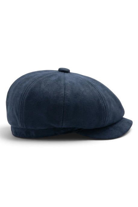 Klassischer Gatsby-Baker-Boy-Hut für Herren aus marineblauem Wildleder im Vintage-Stil mit 8 Panels - MHT-1 - Image 3