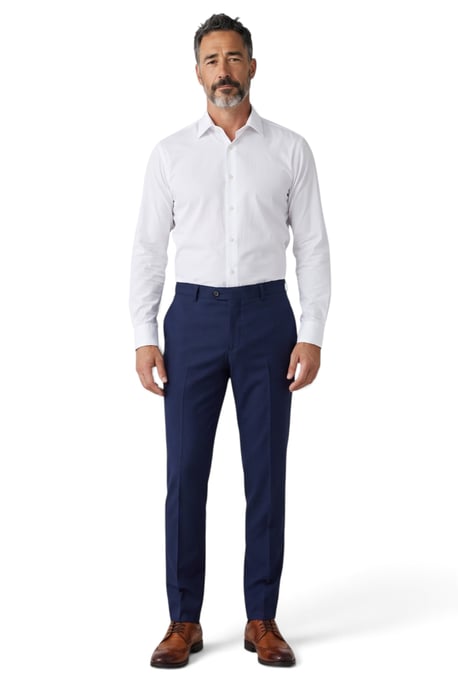 Herren-Anzughose in Marineblau, taillierte Passform - Belmont - Image 2