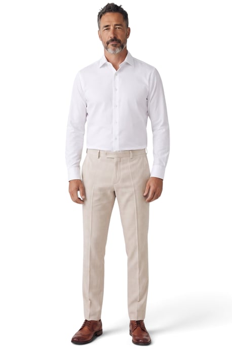 Herren-Anzughose in Creme mit Karomuster, formelle Hose - Regent - Image 2