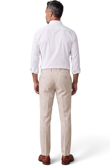 Herren-Anzughose in Creme mit Karomuster, formelle Hose - Regent - Image 4