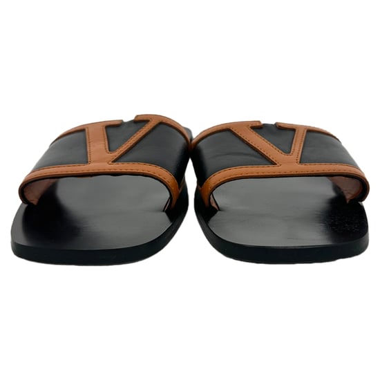 Valentino Garavani Viva Superstar Slide Sandalen aus schwarzem Leder - Image 2