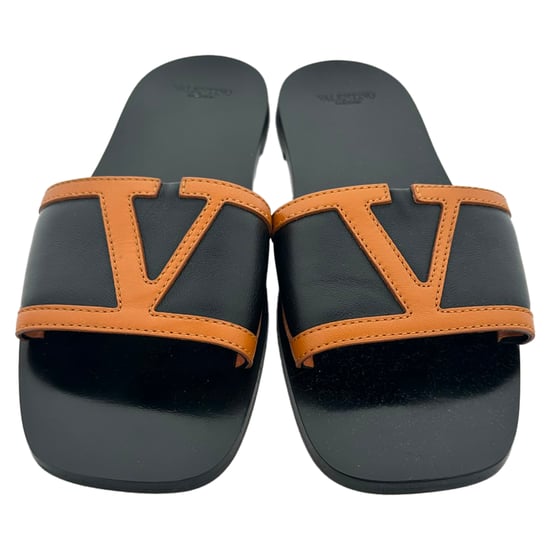Valentino Garavani Viva Superstar Slide Sandalen aus schwarzem Leder - Image 3