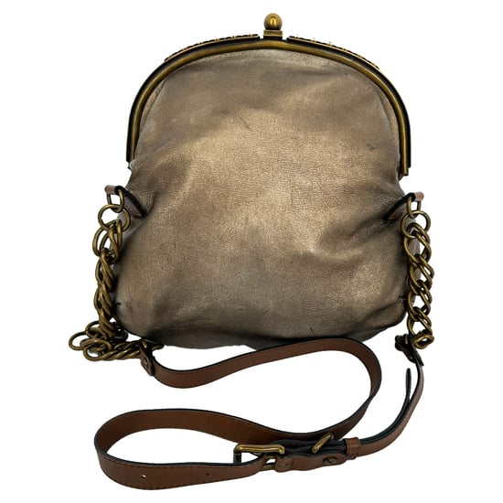 Marni Vintage Abendclutch aus goldfarbenem Metallic-Leder - Image 2