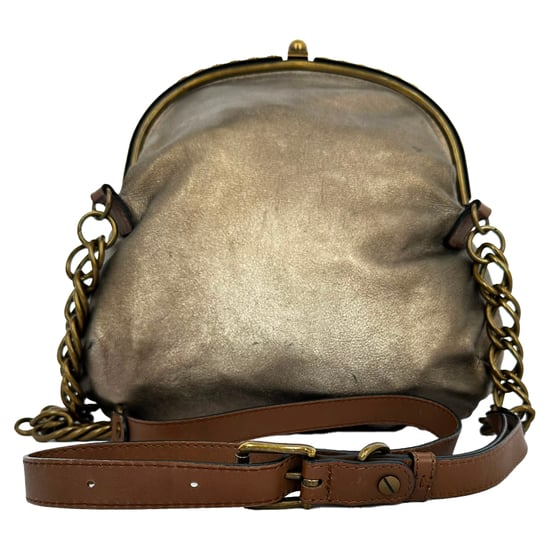 Marni Vintage Abendclutch aus goldfarbenem Metallic-Leder - Image 3
