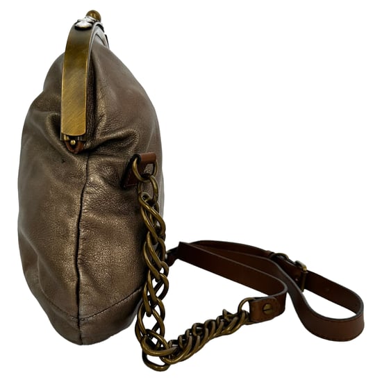 Marni Vintage Abendclutch aus goldfarbenem Metallic-Leder - Image 4