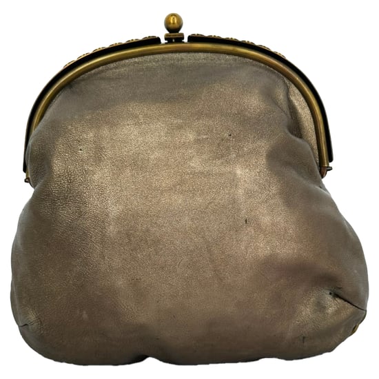 Marni Vintage Abendclutch aus goldfarbenem Metallic-Leder - Image 5