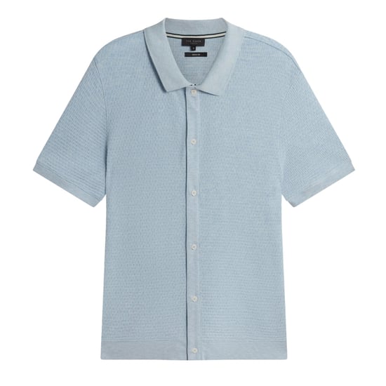 Ted Baker Connyr Regular Blaues Hemd Mit Knopfleiste - Image 1
