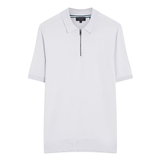 Ted Baker Daldin Rayon Zip Hellblaues Polohemd - Image 1
