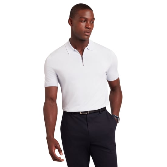 Ted Baker Daldin Rayon Zip Hellblaues Polohemd - Image 3