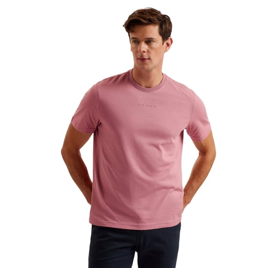 Ted Baker Wiskin Regular Branded Pink T-shirt - Image 3