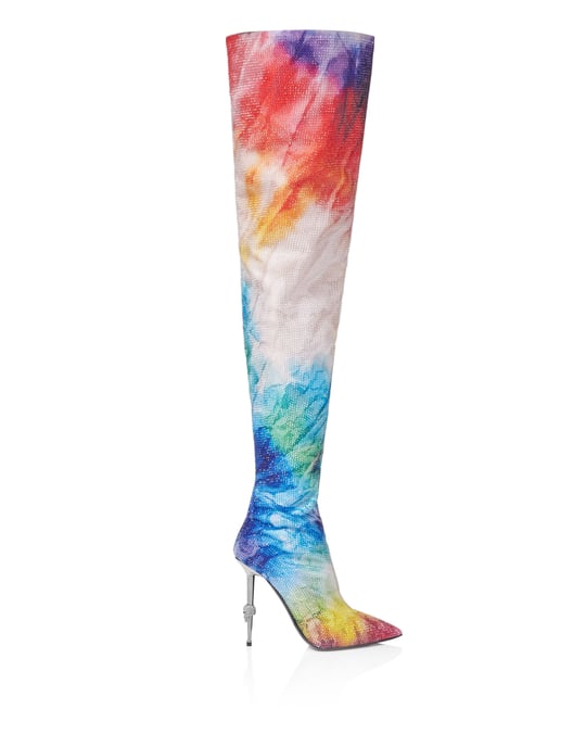 Overknee-Stiefel Mit Hohem Absatz Tie Dye - Image 2