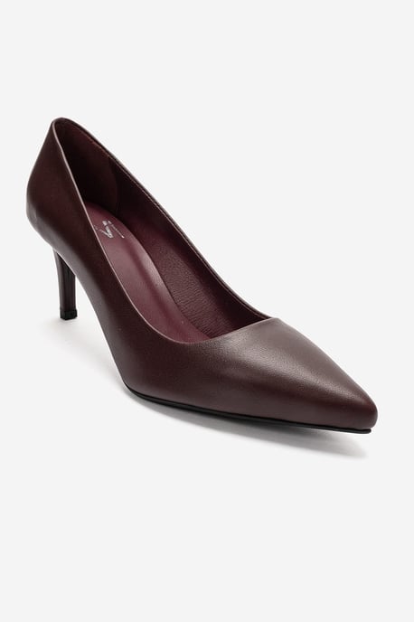 Clyde Leder Stiletto Spitzer Zehn Pumps - Image 1
