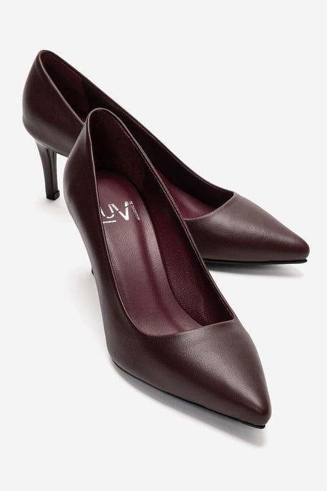 Clyde Leder Stiletto Spitzer Zehn Pumps - Image 4