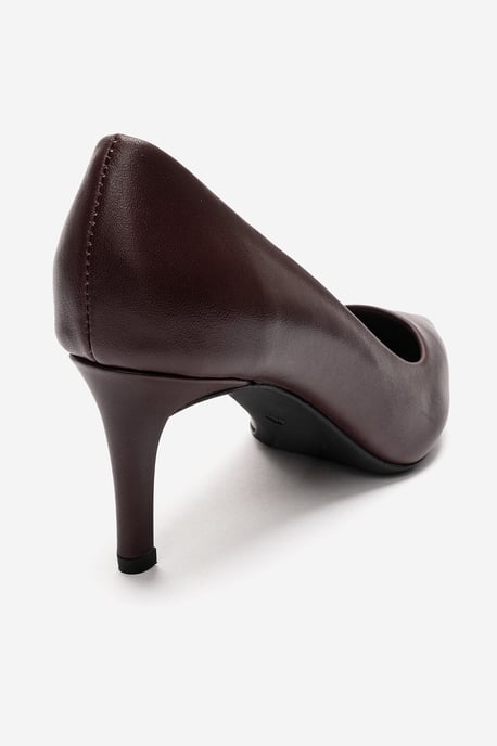 Clyde Leder Stiletto Spitzer Zehn Pumps - Image 6