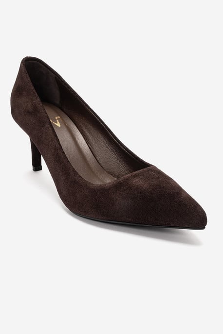 Clyde Leder Stiletto Spitzer Zehn Pumps - Image 1