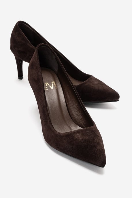 Clyde Leder Stiletto Spitzer Zehn Pumps - Image 4