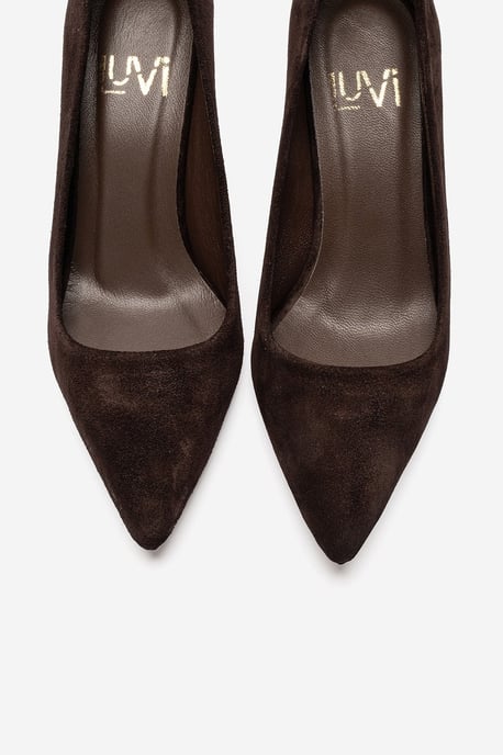 Clyde Leder Stiletto Spitzer Zehn Pumps - Image 5