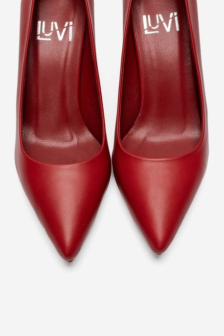 Clyde Leder Stiletto Spitzer Zehn Pumps - Image 2
