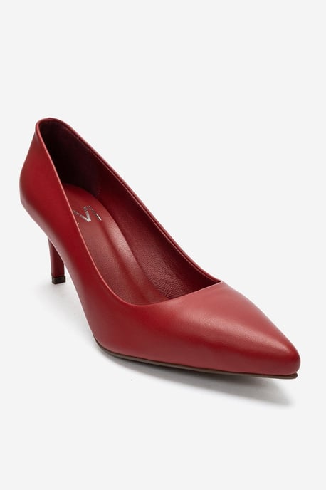 Clyde Leder Stiletto Spitzer Zehn Pumps - Image 3