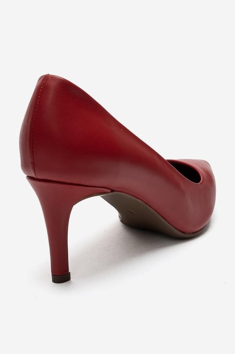 Clyde Leder Stiletto Spitzer Zehn Pumps - Image 5