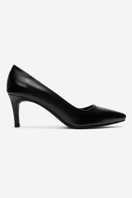 Clyde Leder Stiletto Spitzer Zehn Pumps - Image 4