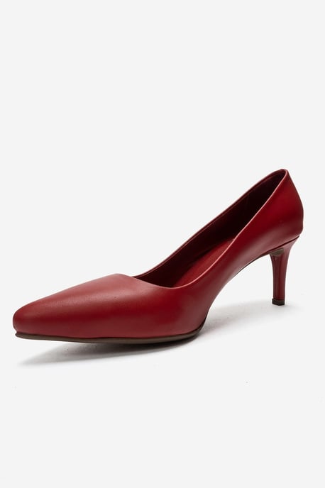 Clyde Leder Stiletto Spitzer Zehn Pumps - Image 6