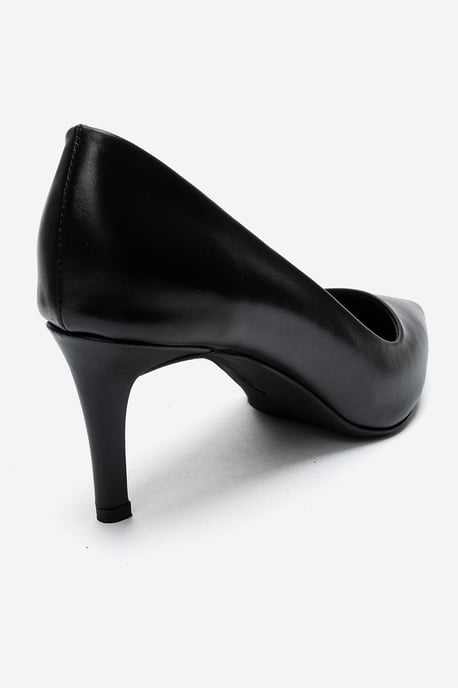 Clyde Leder Stiletto Spitzer Zehn Pumps - Image 5