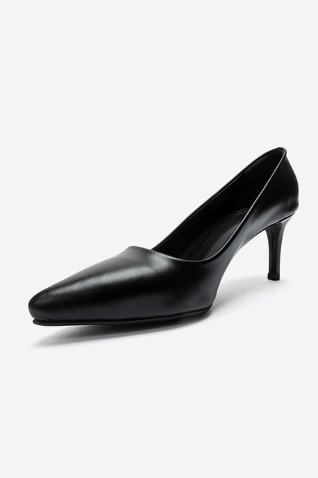 Clyde Leder Stiletto Spitzer Zehn Pumps - Image 6