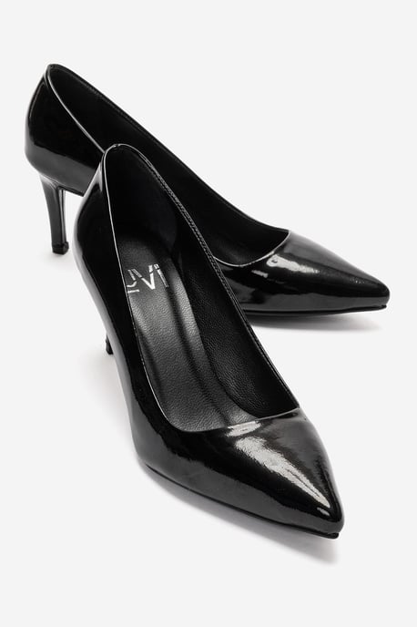 Clyde Leder Stiletto Spitzer Zehn Pumps - Image 4