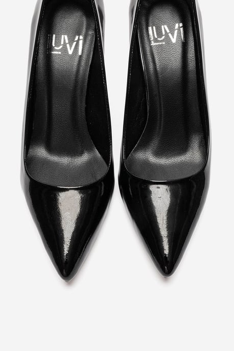 Clyde Leder Stiletto Spitzer Zehn Pumps - Image 5