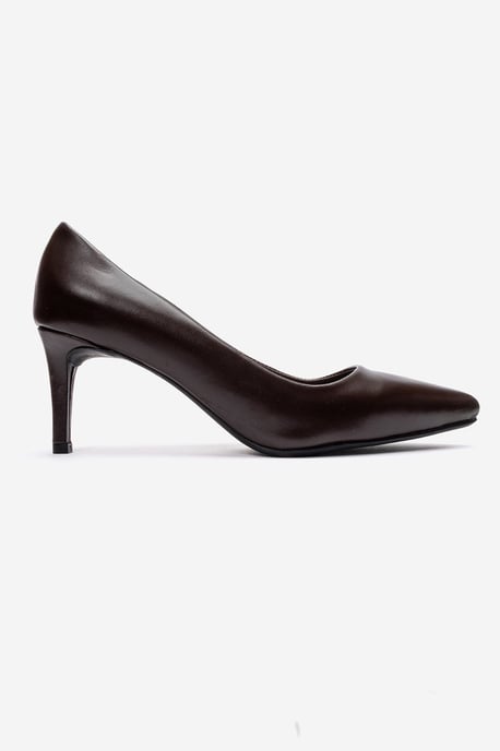 Clyde Leder Stiletto Spitzer Zehn Pumps - Image 4