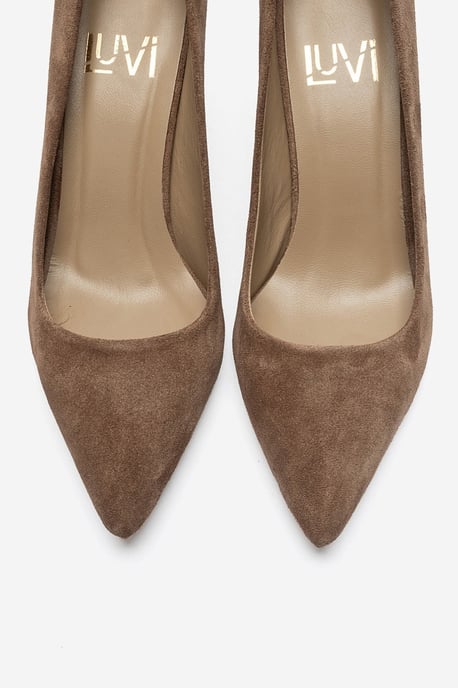 Clyde Leder Stiletto Spitzer Zehn Pumps - Image 2