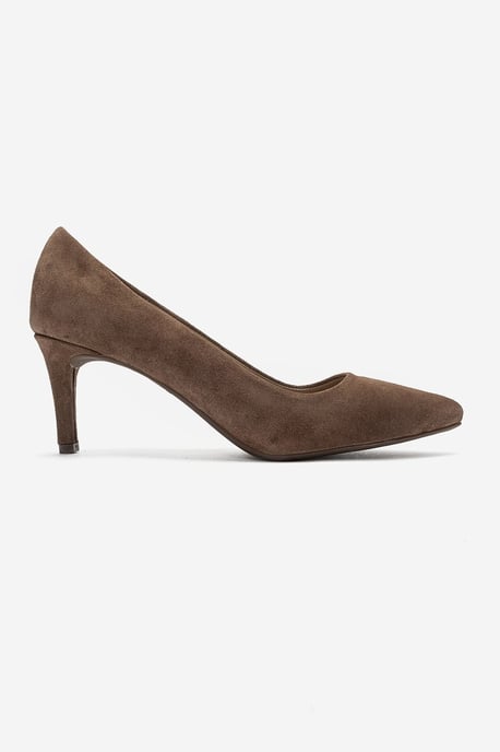 Clyde Leder Stiletto Spitzer Zehn Pumps - Image 4