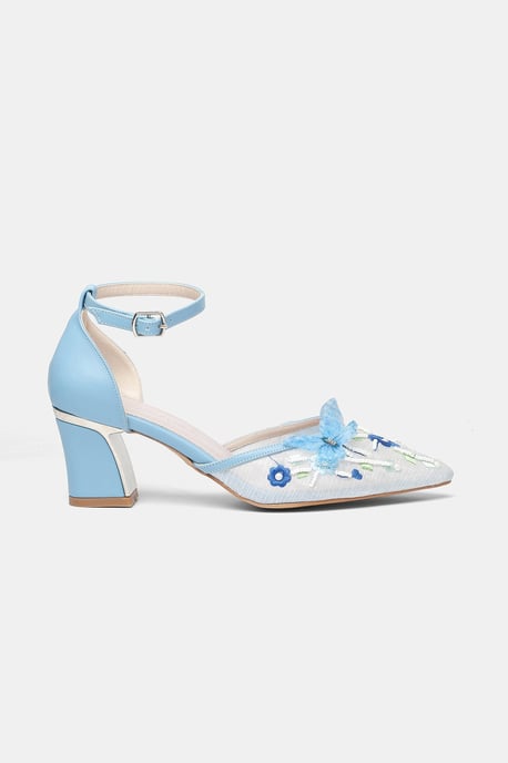 Iry Blockabsatz Braut Spitzer Zeh Pumps - Image 2