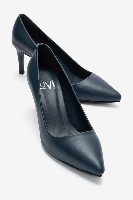 Clyde Leder Stiletto Spitzer Zehn Pumps - Image 1