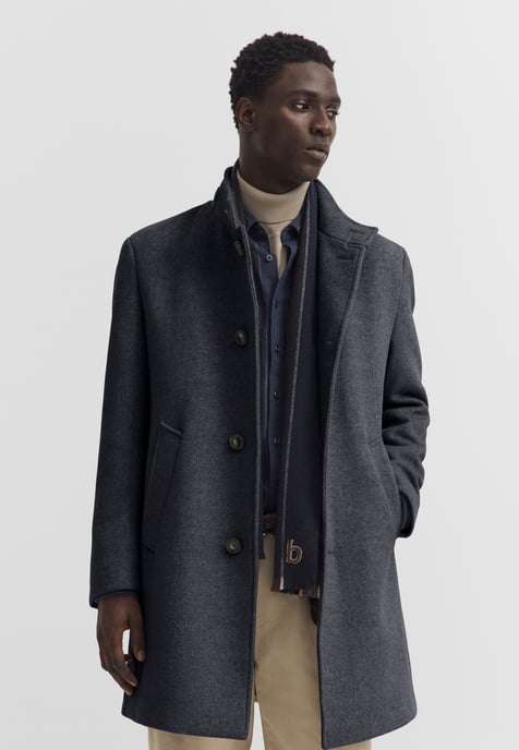 Bugatti Herren Mantel Wollmix Stehkragen Dynamic Series - Image 1