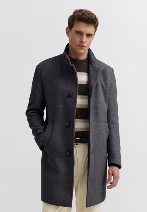 Bugatti Herren Mantel Wollmix Stehkragen Dynamic Series - Image 1